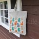 Printed semi-linen shopping bag "Cats"